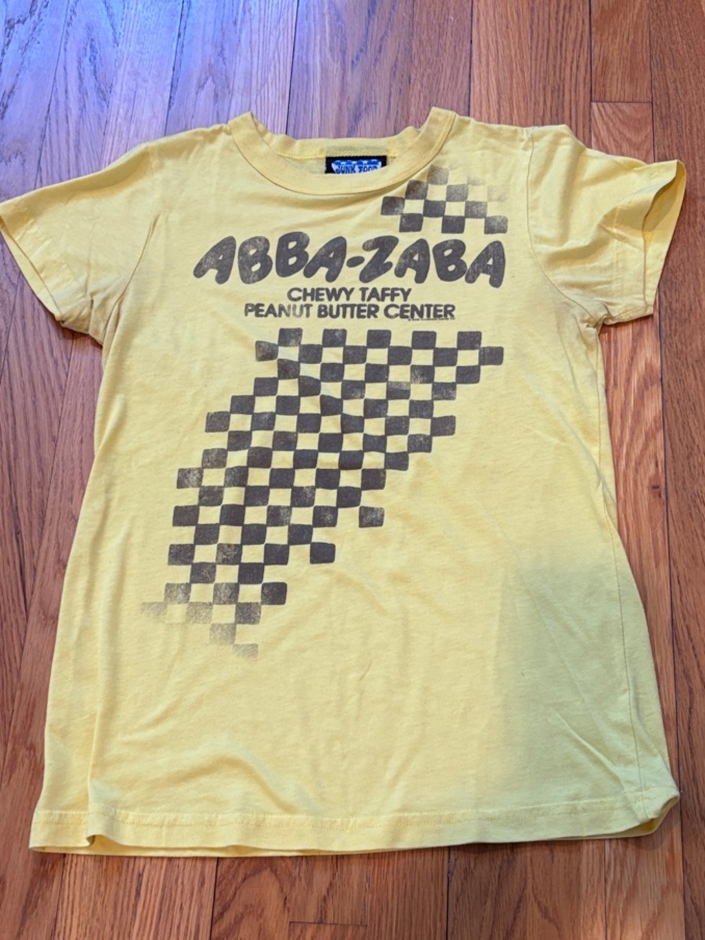 Junk Food ABBA – ZABA Bright Yellow T-shirt in Size Small